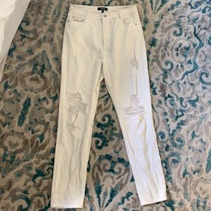 Missguided white jeans